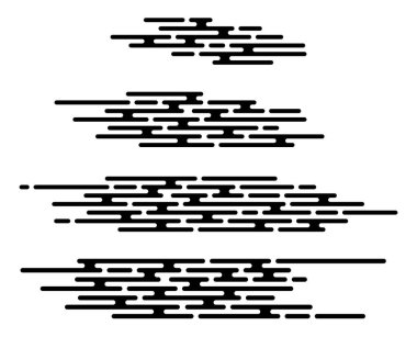 Tasarım elemanları - Beyaz arkaplanda yarım ton nokta deseni. Vektör illüstrasyonu teknoloji için siyah soyut rastgele noktalar içeren 10 kare, büyük veri teması, yüksek teknoloji ve bilişim hakkında grunge kapak sayfası.