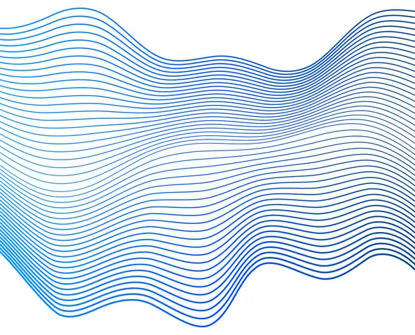 Renkli çizgilerin dalgası. Beyaz arka planda soyut dalgalı çizgiler izole edilmiş. Yaratıcı çizgi sanatı. Vektör illüstrasyon EPS 10. Karıştırma Aracı kullanılarak dizayn ögeleri oluşturuldu. Eğik düz bant