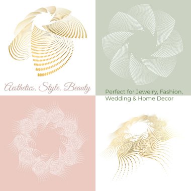 Cilt sağlığı ve bakımını temsil eden minimum soyut spiral çizgi. Cilt bakımı, cilt bakımı, cilt bakımı, güzellik, temiz kozmetik ürünleri, organik ürünler ve sağlık görselleri için ideal