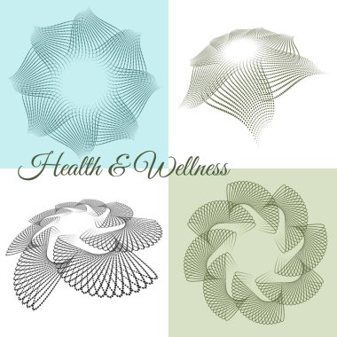 Cilt sağlığı ve bakımını temsil eden minimum soyut spiral çizgi. Cilt bakımı, cilt bakımı, cilt bakımı, güzellik, temiz kozmetik ürünleri, organik ürünler ve sağlık görselleri için ideal