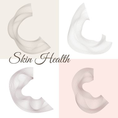 Cilt sağlığı ve bakımını temsil eden minimum soyut spiral çizgi. Cilt bakımı, cilt bakımı, cilt bakımı, güzellik, temiz kozmetik ürünleri, organik ürünler ve sağlık görselleri için ideal