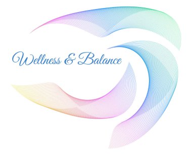 Element dalga çizgileri tasarla, spiral geometrik. Yoga, meditasyon ve iç huzur kavramları için zarif bir soyut tasarım. Sağlık markaları, bütünsel görseller ve sağlıklı yaşam tarzı kampanyaları için idealdir.