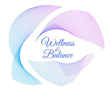 Element dalga çizgileri tasarla, spiral geometrik. Yoga, meditasyon ve iç huzur kavramları için zarif bir soyut tasarım. Sağlık markaları, bütünsel görseller ve sağlıklı yaşam tarzı kampanyaları için idealdir.