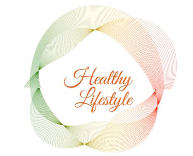 Element dalga çizgileri dizayn et, spiral, arka plan. Sağlıklı yaşam tarzı görselleri, sağlık markaları, spa promosyonları, diyet programları, doğal yaşam ve temiz yaşam kavramları için renkli soyut dalga çemberi.