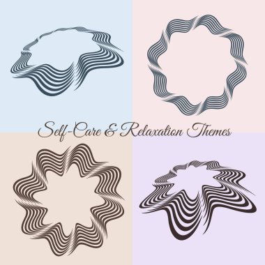 Cilt sağlığı ve bakımını temsil eden minimum soyut spiral çizgi. Cilt bakımı, cilt bakımı, cilt bakımı, güzellik, temiz kozmetik ürünleri, organik ürünler ve sağlık görselleri için ideal