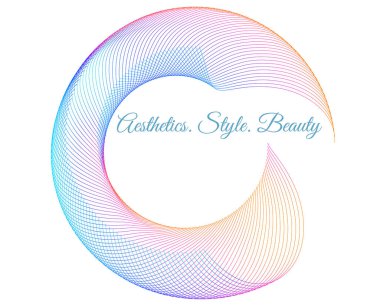 Mücevher, Moda, Düğün, Güzellik, Ev dekorasyonu işleri için tasarım elemanı dalga çizgileri. Web tasarımı, Banner, Sunum, Paket. Simge, Dairesel, Sarmal, Geometrik Çizgilerden oluşan Logo