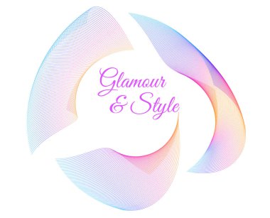 Lüks markalaşma, kaliteli mücevher paketleme, butik logo tasarımı ve görkemli görsel kimlik temaları için tasarlanmış element dalga çizgileri, spiral, zarif altın soyut girdap arka planı