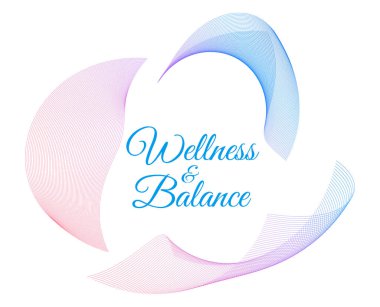 Element dalga çizgileri tasarla, spiral geometrik. Yoga, meditasyon ve iç huzur kavramları için zarif bir soyut tasarım. Sağlık markaları, bütünsel görseller ve sağlıklı yaşam tarzı kampanyaları için idealdir.