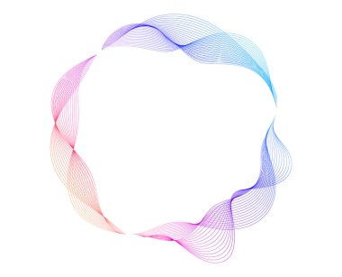 Yaratıcı Arkaplan, Posterler, Kapaklar, Bilim Grafikleri veya UI Dekorasyonu için Gökkuşağı Spektrum Eğrileri ile Gradyan Dairesel Sanat Akımı ŞekliName