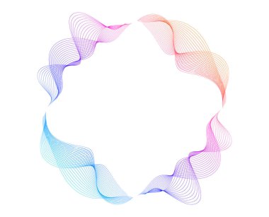 Yaratıcı Arkaplan, Posterler, Kapaklar, Bilim Grafikleri veya UI Dekorasyonu için Gökkuşağı Spektrum Eğrileri ile Gradyan Dairesel Sanat Akımı ŞekliName