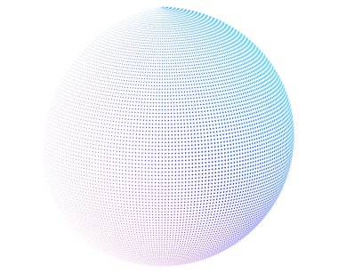 Afiş, duvar kağıtları, dijital projeler ve çağdaş görsel kompozisyonlar için mavi, mor ve kırmızı modern geometrik çizimlere sahip soyut dairesel gradyan tasarımı