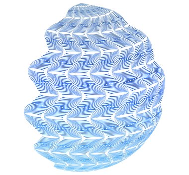 Gradyan çizgileri olan soyut dijital küre. Yüksek teknoloji projeleri için büyük verileri, nöral ağları, engelleme zincirini, teknolojiyi, yeniliği ve küresel bağlantıyı sembolize eden gelecekçi küresel tasarım