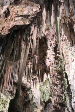 Network of illuminated caves located in the upper rock of Gibraltar clipart