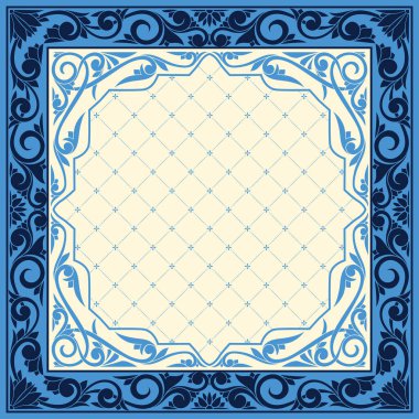 Dekoratif dekoratif retro tasarımı boş çerçeve