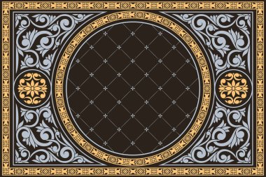 Dekoratif retro çiçekli boş kart