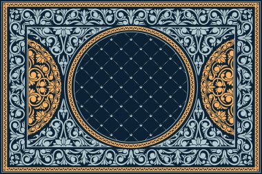 Dekoratif retro çiçekli boş kart