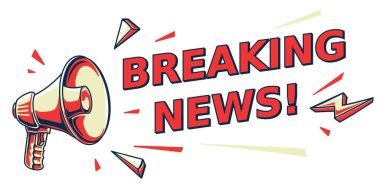 Son dakika haberi - megafon işaretiyle