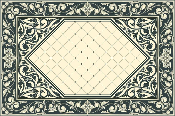 Декоративный Декоративный Ретро Цветочный Шаблон — стоковый вектор