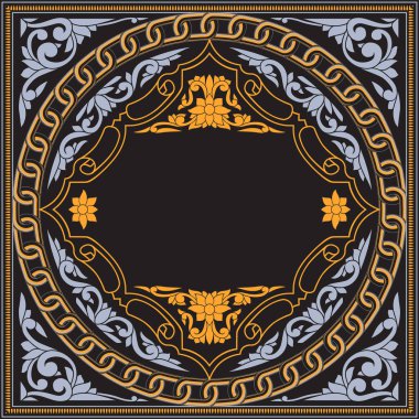 Dekoratif retro çiçekli boş kart