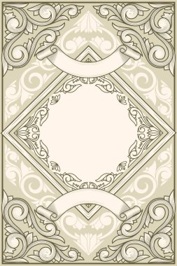 Dekoratif dekoratif tek renkli kart şablonu