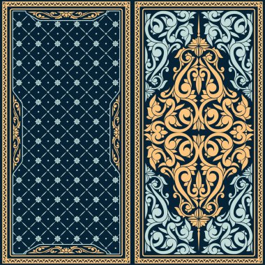 Dekoratif dekoratif retro tasarım boş kart