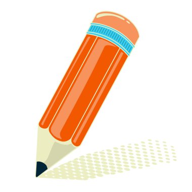 Kalem - beyaz arkaplanda izole edilmiş gölgeli vektör