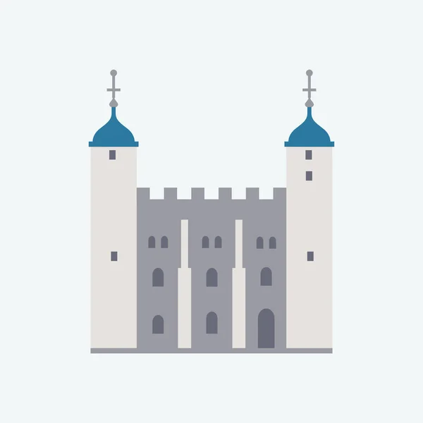 stock vector Tower of London. White Tower. Flat style illustration