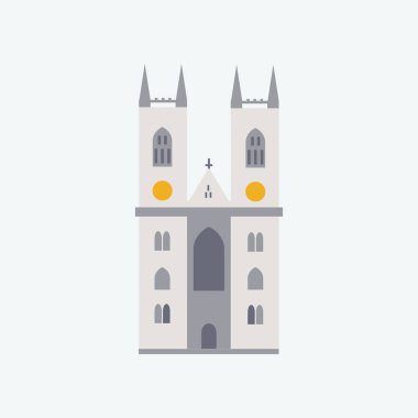 Westminster Abbey. Flat style illustration