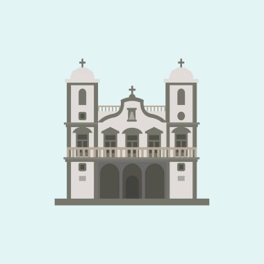 Church of Our Lady of the Mount. Flat illustration.