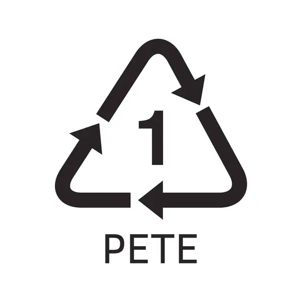 Plastik Reçine Kodu Pete Nin Simgesi — Stok Vektör