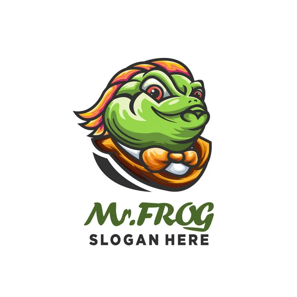 Frog head, animal logo design