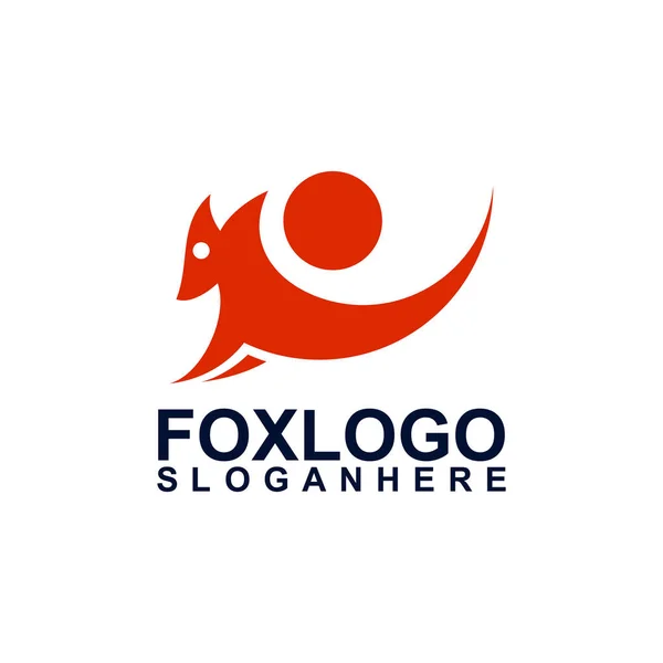 Fox logo animal design vector