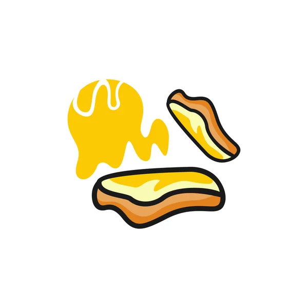 Illustration bread logo design vector