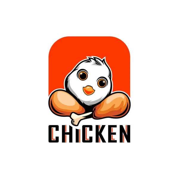 Chicken logo with head design vector