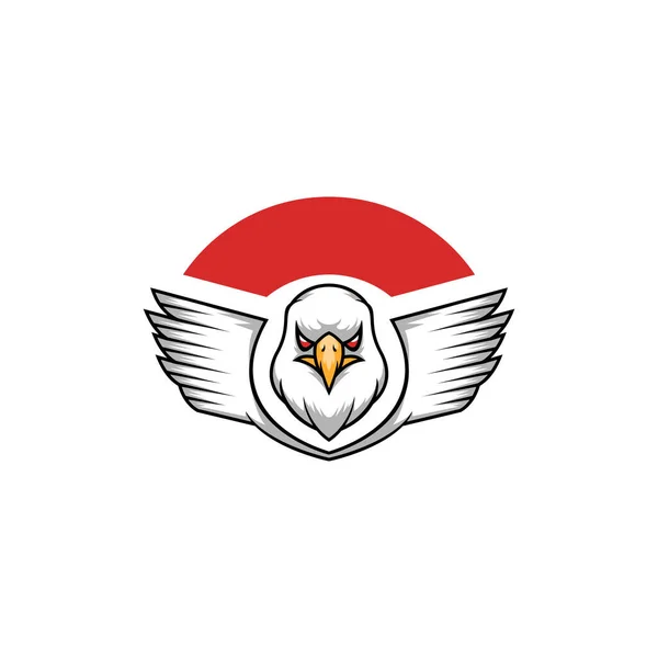 Illustration head eagle logo design vector