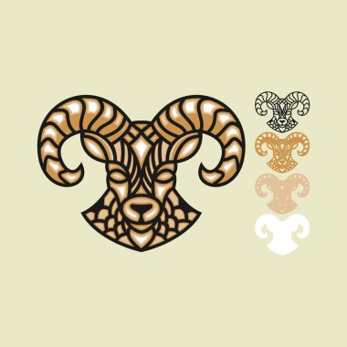 Lazer keçi kafası tasarım vektörü