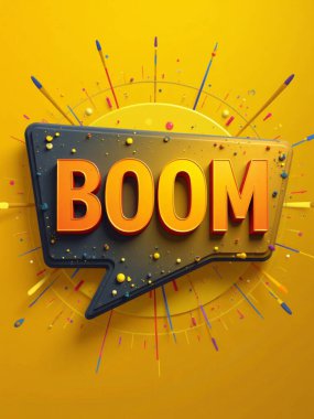 3d boom kutlama arkaplanı 
