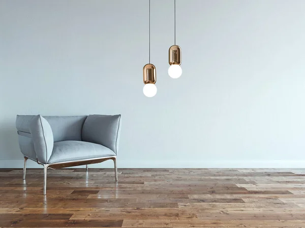 Parete Pietra Interior Design Lampada Moderna Casa Ufficio Hotel Camera — Foto Stock