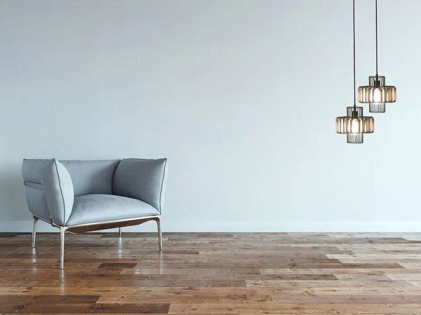 Lámpara Moderna Diseño Interior Pared Piedra Para Hogar Oficina Hotel — Foto de Stock