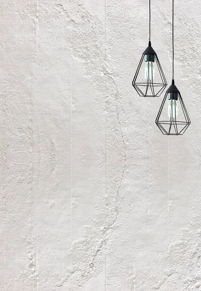 Parede Pedra Brilhante Design Interiores Lâmpada Moderna — Fotografia de Stock