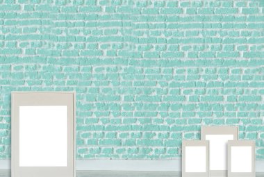 Boş oda dekorasyonu ahşap zemin, taş duvar konsepti. Ev, ofis ve otel için dekoratif arka plan. 3B illüstrasyon