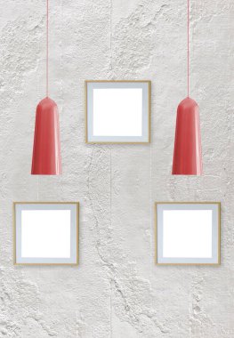 Yeni boş oturma odası iç dekorasyon ahşap zemin, taş duvar konsepti. Ev, ofis ve otel için dekoratif arka plan. 3B illüstrasyon