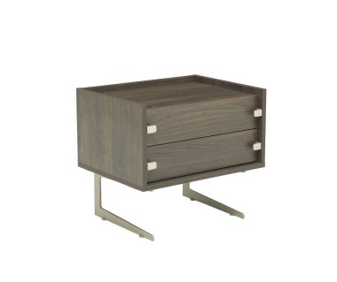 Modern bir yatak odasında çekmeceler dolusu.