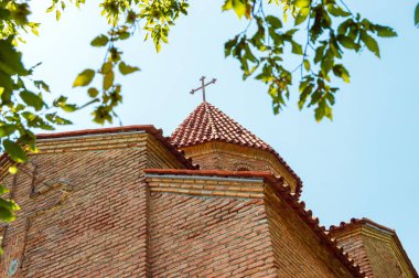 Ancient church in Qakh city named as Kurmukh Church of St. George in north of Azerbaijan clipart