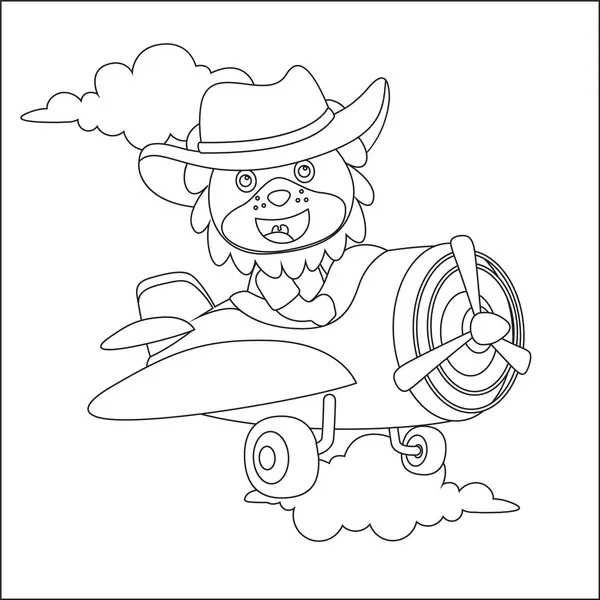 página para colorir. imagem para colorir com cachorro fofo ou cachorrinho.  conjunto de clipart de animais de desenho animado para pôster de berçário,  impressão de camiseta, vestuário infantil, cartão de saudação, papel