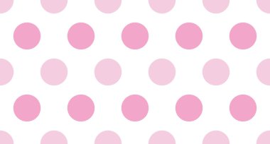 Pırıl pırıl benekli desen. Doku yineleniyor. Renkli puantiyeli arka plan. Pembe benekli desen. Pembe polka ambalaj dokusu. Vektör illüstrasyonu