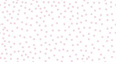 Pırıl pırıl benekli desen. Doku yineleniyor. Renkli puantiyeli arka plan. Pembe benekli desen. Pembe polka ambalaj dokusu. Vektör illüstrasyonu