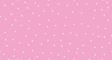 Pırıl pırıl benekli desen. Doku yineleniyor. Renkli puantiyeli arka plan. Pembe benekli desen. Pembe polka ambalaj dokusu. Vektör illüstrasyonu