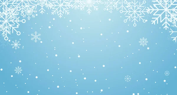 Зимний Фон Абстрактная Граница Снежинок Снегопад Тема Зимних Праздников Фон — стоковый вектор