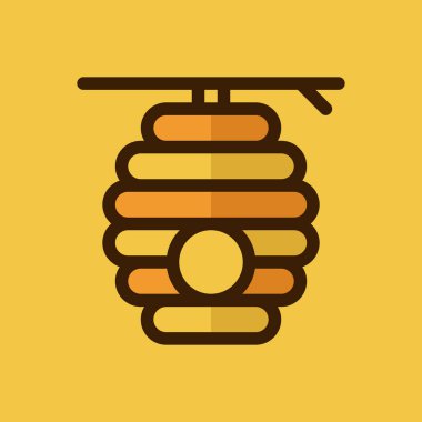 Arı kovanı vektör simgesi. Yaratıcı geometrik arı kovanı logosu tasarımı. Doğrusal Kovan simgesi. Vektör illüstrasyonu